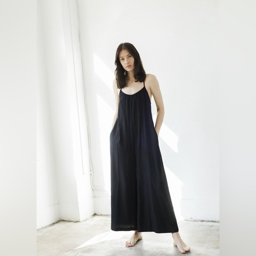 Ozma Vera Jumpsuit, Regen Silk Noil, Black Worn Once! — image 2 of 8